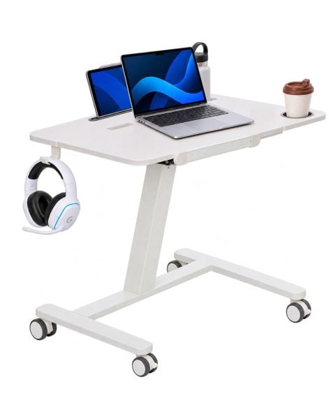 Mesa Comfy Ergolift EasyDesk Evo Portátil de Altura Ajustável por Pistão Branca
