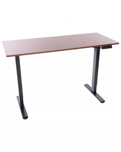 Mesa com Regulagem de Altura Elétrica Comfy ErgoLift PRO Base Preta com Motor Duplo, 4 Memórias e Tampo Carvalho Amber