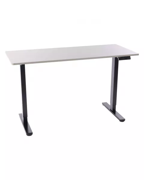 Mesa com Regulagem de Altura Elétrica Comfy ErgoLift PRO Base Preta com Motor Duplo, 4 Memórias e Tampo Titanium