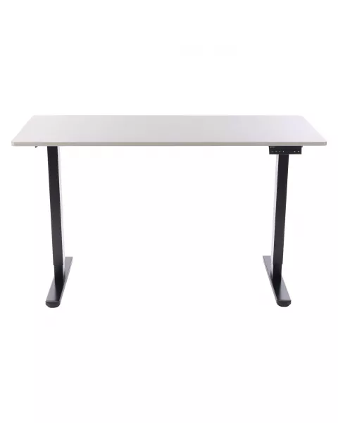 Mesa com Regulagem de Altura Elétrica Comfy ErgoLift PRO Base Preta com Motor Duplo, 4 Memórias e Tampo Titanium