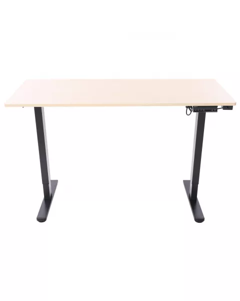 Mesa com Regulagem de Altura Elétrica Comfy ErgoLift PRO Base Preta com Motor Duplo, 4 Memórias e Tampo Carvalho Natural