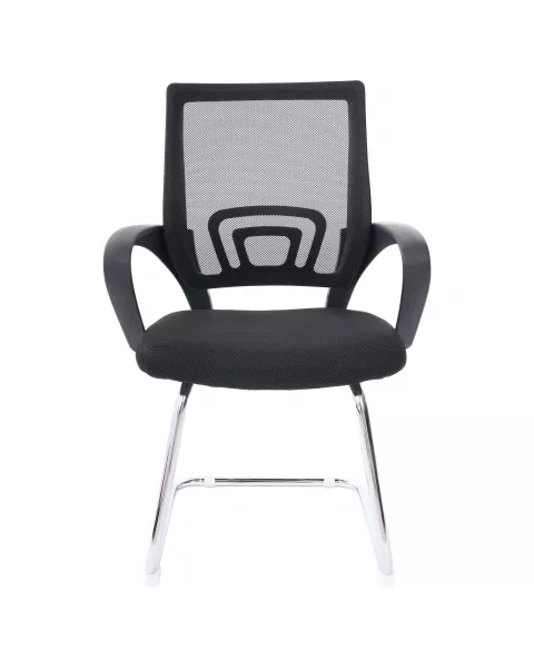 Par de Cadeiras de Escritório Flexy Uni Base Fixa Cromada