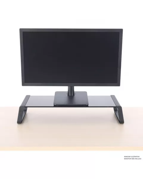 Suporte para Monitor Comfy Preto com Vidro
