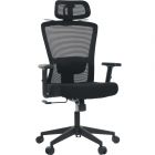 Cadeira de Escritório Comfy Stance Evo Tela Mesh Preta, Base Giratória e Relax Avançado