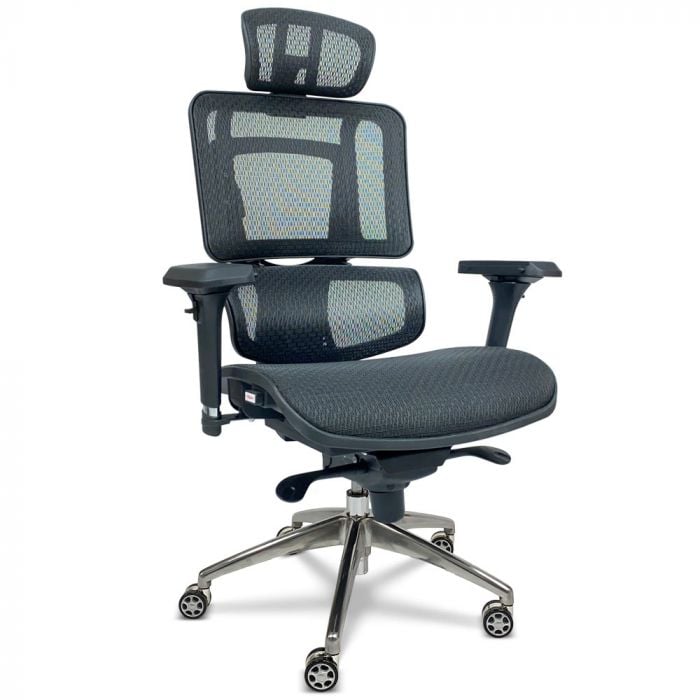 Cadeira De Escritorio Comfy Ergofy Tela Mesh Preta Base Giratoria Em Aluminio 10 Regulagens Comfy Cadeiras E Artigos De Escritorio