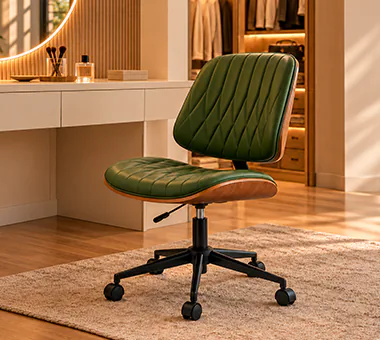 Cadeira Comfy Sierra forest green em home office
