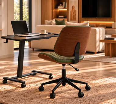 Cadeira Comfy Sierra forest green no quarto, em cantinho de leitura